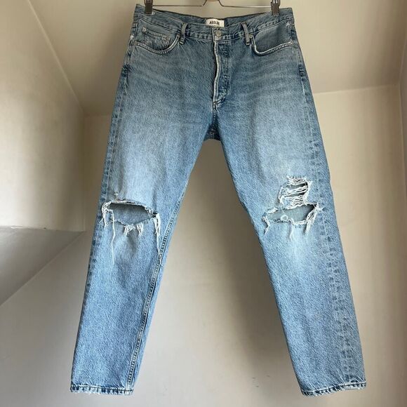 Agolde Jamie High Rise Classic Size 30 Blue Jeans 100% Organic Cotton Spectator - Picture 3 of 13